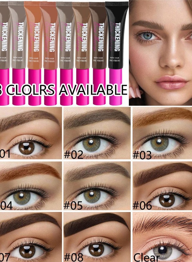 LYSdefeu Waterproof Tinted Brow Gel Kit-Rich Auburn Thickening Eyebrow Mascara Gel & Clear Setting Brow Glue,Brow Lift Fast Sculpt,Long Lasting Eye Makeup for Women,Light Medium Dark Brown With Tool-Set04 - Image 3