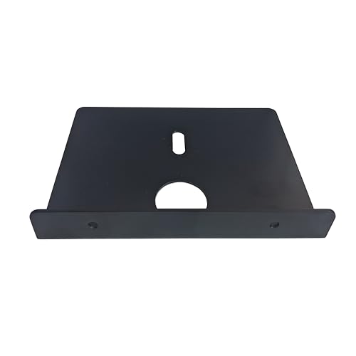myl Metal Wall Mounted Floating Shelf with Cable Access Hole Flat Wall (4, Black) - Image 3