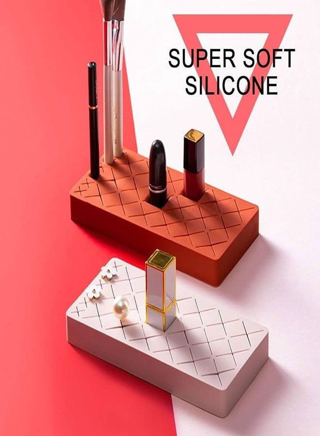 Ternero Silicone Lipstick Organiser, Super Soft Flexible Makeup Storage Holder, Press and Lift Design, Travel Friendly - Image 2