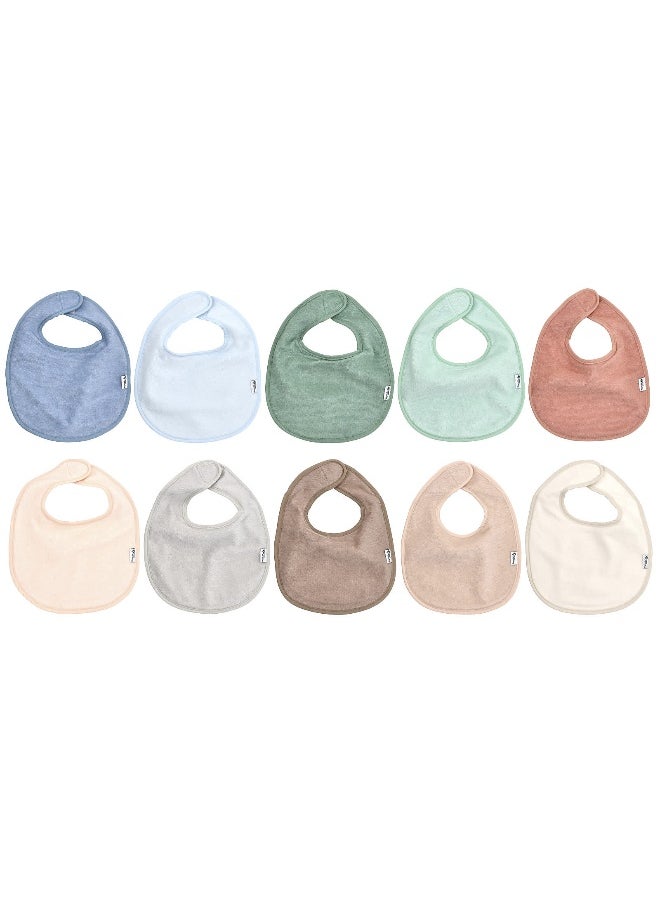 green sprouts Green Sprouts, Stay-Dry Everyday Bibs, 3-12 Months, Multicolor, 10 Pack  - Image 3