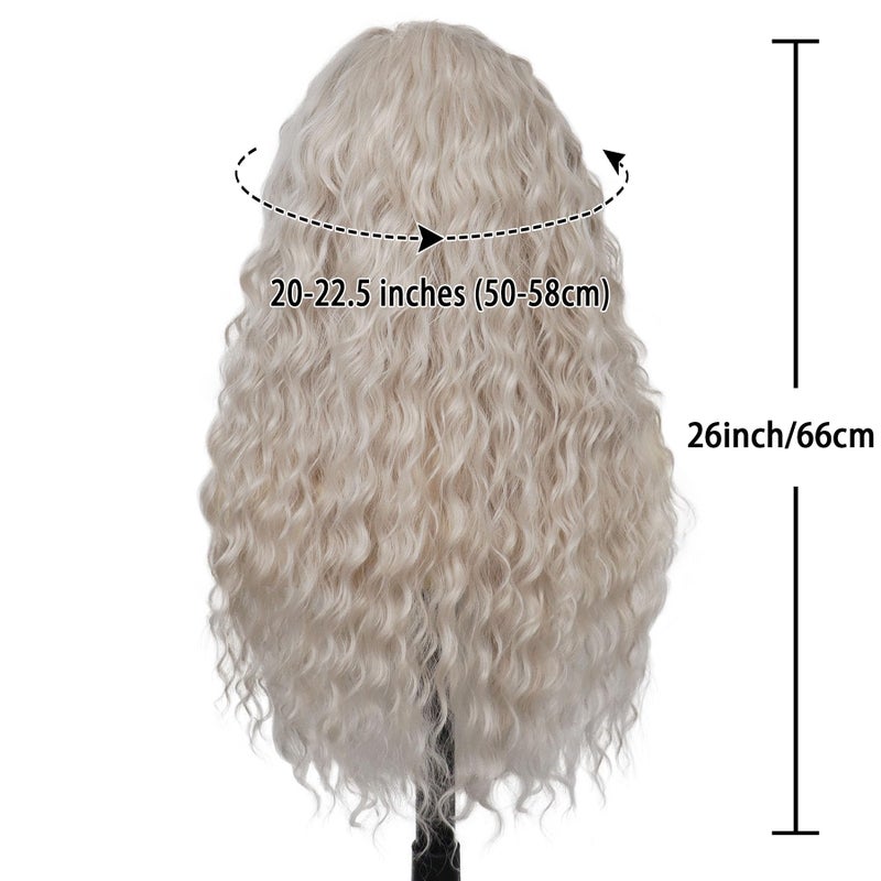 GNIMEGIL 80s Big Curly Blonde Wigs for Women Long Curly Wig Natural Wave Hair Realistic Wigs for White Women Cosplay Party Theater Costume Wig - Image 2