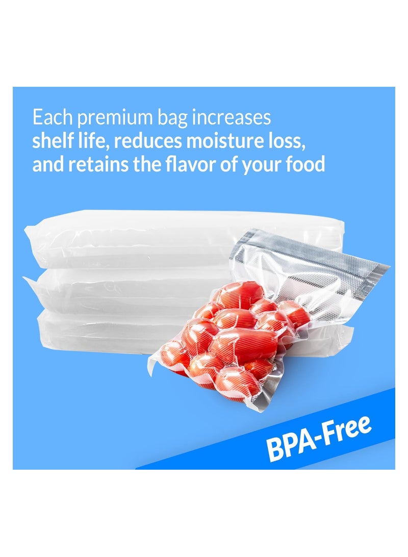 SYOSI Vacuum Sealer Bags, 100 Bags Pre-Cut Embossed Vacuum Bags, BPA Free Vacuum Seal Bags, Universal Design Pre-Cut Bag, for Sous Vide, Food Freezer Storage, Food Prep, Pint Size, Clear (6x10 in.)  - Image 3