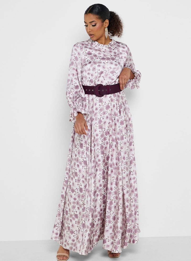 Montania Floral Print Maxi Dress - Image 4