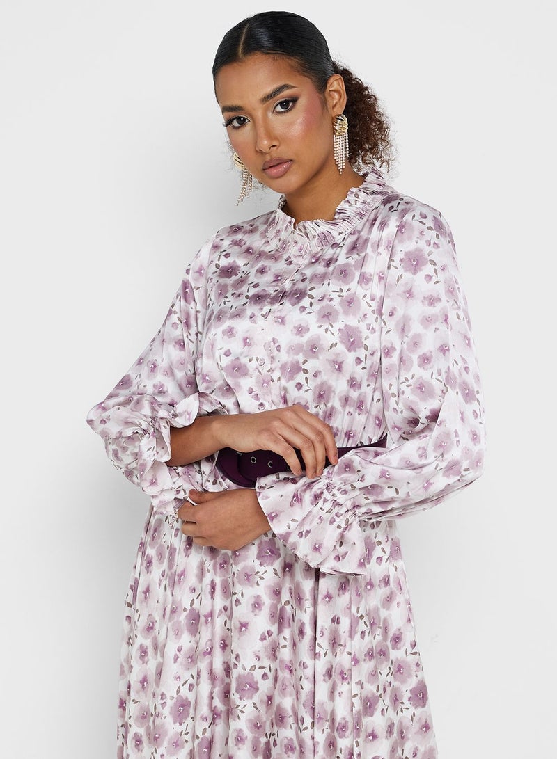 Montania Floral Print Maxi Dress - Image 3