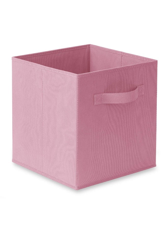 Casafield Set of 6 Collapsible Fabric Cube Storage Bins, Light Pink - 11" Foldable Cloth Baskets for Shelves, Cubby Organizers & More - Image 2