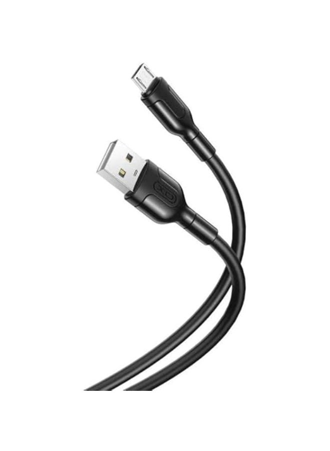 إكس أو كابل USB Micro من اكس او , كيبل للشحن السريع ونقل البيانات مايكرو يو اس بي 1 متر - اسود - Image 2