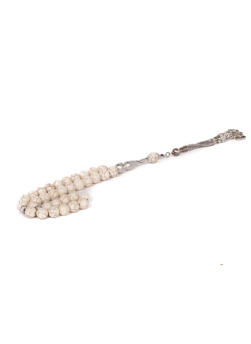 RS Gray veined howlite stone rosary  - Image 2