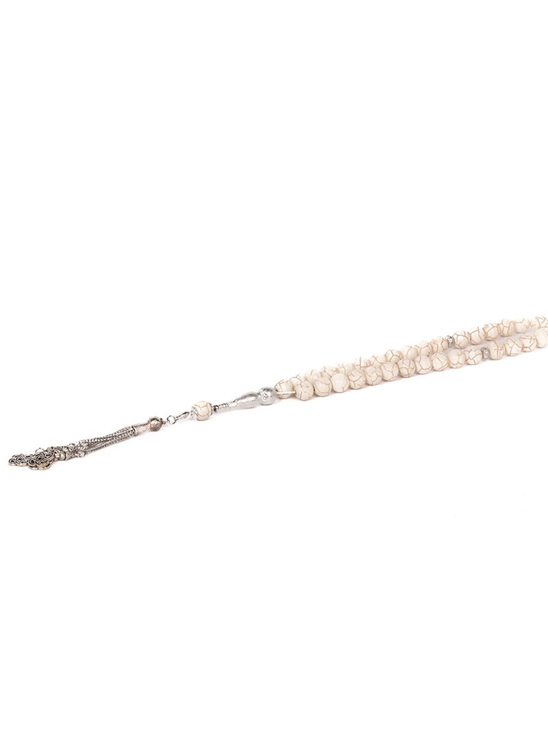 RS Gray veined howlite stone rosary  - Image 3
