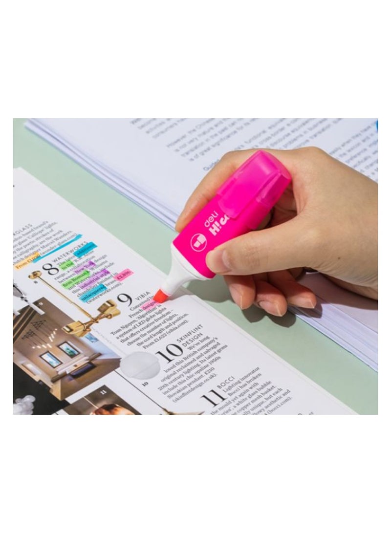 Deli 6-Piece Mini Flourescent Highlighters Multicolour - Image 3