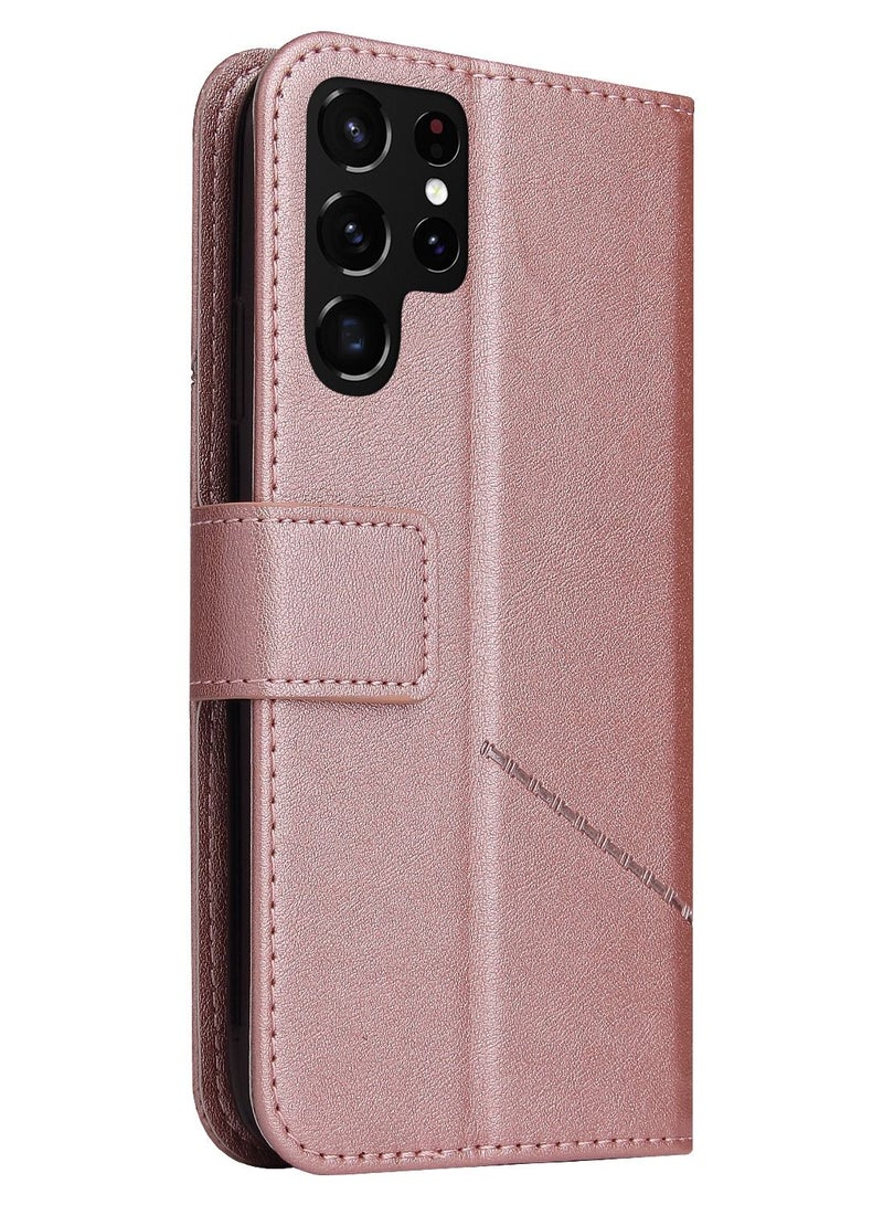 Suteni Magnetic Clasp Flip Cover Card Slots Leather Phone Case for Samsung - Image 1