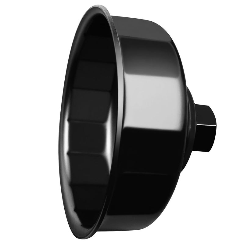 BMW 86.4mm 16 Flute Oil Filter Wrench - Cartridge Style Filter Housing Cap Removal Tool - Black