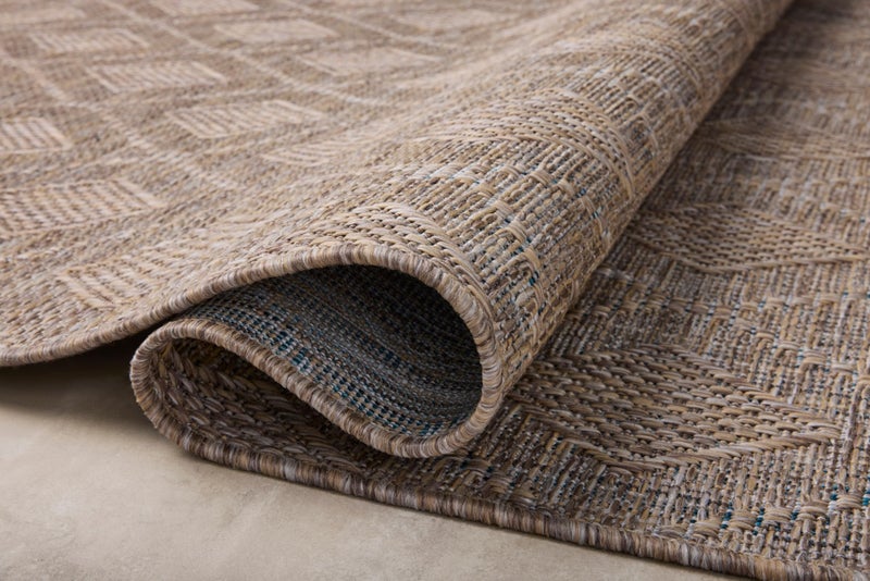 Loloi Amber Lewis Topanga Collection TOP-06 Natural/Mist 5'-3" x 7'-6" Indoor/Outdoor Area Rug - Image 3