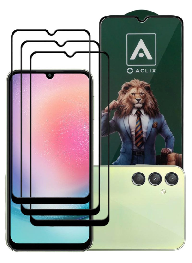 أكاليكس 3 قطع، حماية شاشة، لهاتف سامسونج جالاكسي A24 4G، جودة ممتازة. - Image 1