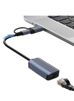 Excefore USB C Ethernet Adapter, Fast USB to Ethernet, Type-C to RJ45 Adapter Work for MacWindows, Network Adapter USB Ethernet Adapter for Laptop Tablets and Computers  - Image 4
