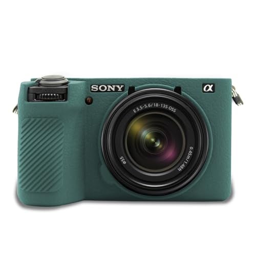 Easy Hood Camera Case for Sony Alpha 6700, Soft Silicone Protective Cover a6700 DSLR Camera Anti-Scratch Slim Fit Body Skin Protector Housing Sleeve for Sony A6700 Mirrorless Camera Green - Image 1