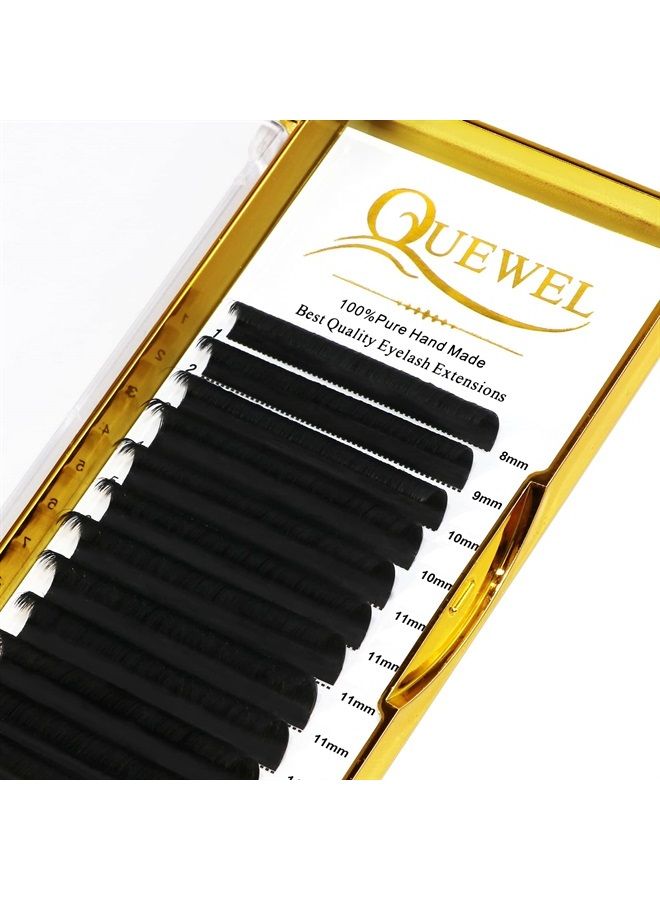 QUEWEL Volume Eyelash Extensions 0.05 C Curl 8-15mm Mix Volume Lashes 2D-20D Easy Fan Lash Self Fanning|0.03/0.05/0.07/0.10/0.12 C/D Single 8-25mm Mix 8-15 9-16 15-20 20-25|（0.05 C Mix-8-15mm） - Image 4