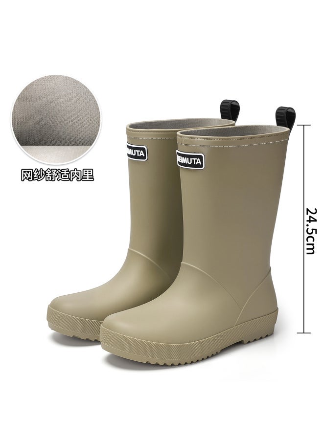 Dropshipping Parent-child Water Shoes, Women's Waterproof Non-slip Rain Boots, Men's Adult Rain Shoes, Children's Rubber Shoes, Mid-calf Water Boots For Camping