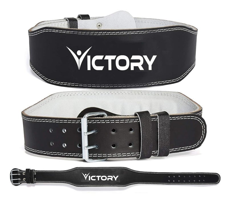 Victory Leather Multipurpose Weight Lifting Belt & Abdomen Support Belt for Back Support, Durable for Weightlifting, Gym, Workout, Bodybuilding, Lumbar Back Supporting Belt - Medium (28-32 Inch) - Image 1