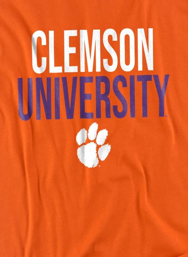 LOGOVISION Clemson University Official Stacked Unisex Adult T Shirt,Orange, Large - Image 3