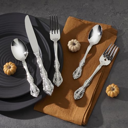 Oneida Michelangelo Fine Flatware Teaspoons, Set of 4 , 18/10 Stainless Steel, Silverware Set, Dishwasher Safe - Image 2