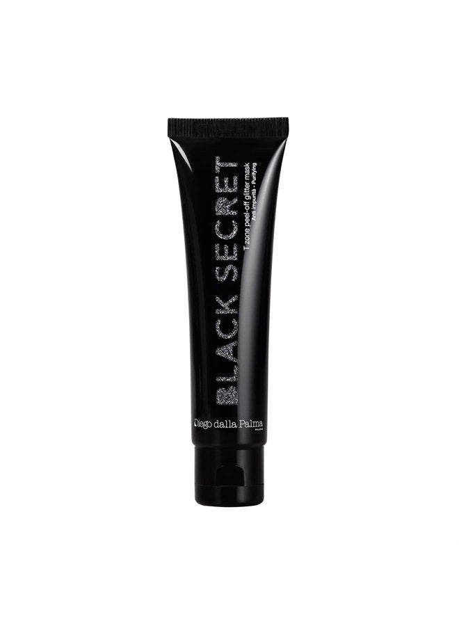 Diego dalla Palma Black Secret T-Zone Peel Off Glitter Face Mask - For All Skin Types - With Activated Charcoal - Enlarged Pores And Blackheads Are Less Visible - Glittery Texture - 1.2 Oz