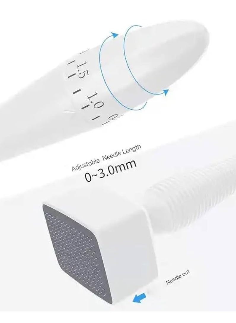 OVYA - Adjustable Microneedling Derma Stamp, Derma Roller Alternative, Reusable Microneedle pen with Needle Cover, Skin Care Tools for Face Body, Hair Beard Growth - Image 1