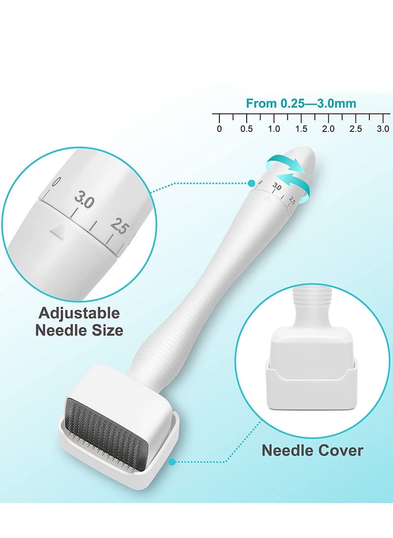 OVYA - Adjustable Microneedling Derma Stamp, Derma Roller Alternative, Reusable Microneedle pen with Needle Cover, Skin Care Tools for Face Body, Hair Beard Growth - Image 1