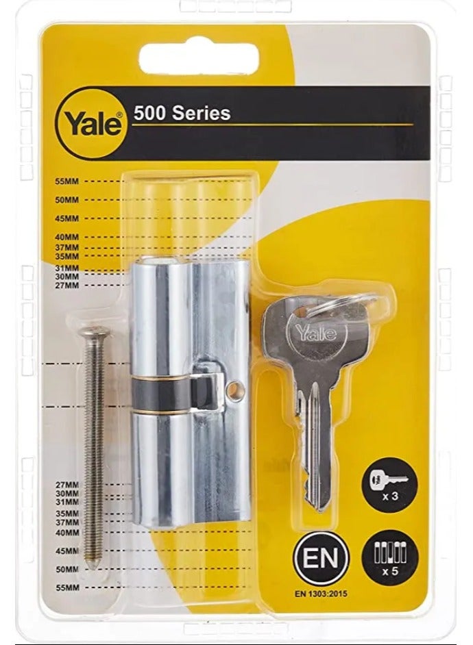 Yale 500 Series Double Euro Cylinder 60mm Satin Nickel 10-0502-3030-00-22-111 