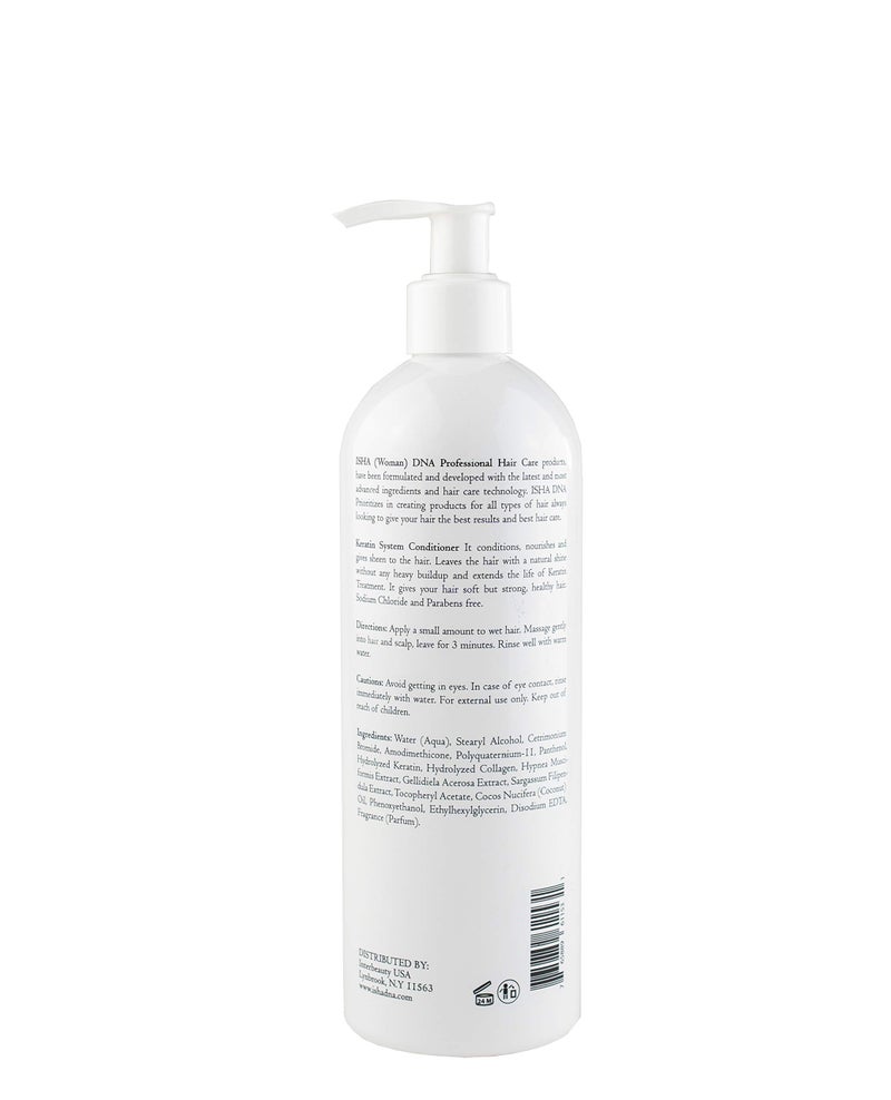 ISHA DNA Keratin Treatment System Conditioner - Sulfate and Parabens Free - Perfect for Keratin Treated Hair - Infused with Coconut Oil - For All Hair Types. (16 Fl Oz.) - Image 2