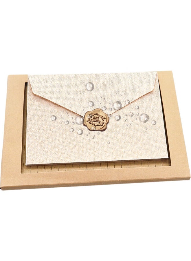 Lison Linen Envelope Love Letter, Romantic Love Letter, Birthday Gift, Exquisite Valentine'S Day Confession Envelope, 6 Envelopes + 20 Letter Papers + 6 Wax Seals - Image 3