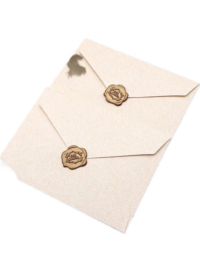 Lison Linen Envelope Love Letter, Romantic Love Letter, Birthday Gift, Exquisite Valentine'S Day Confession Envelope, 6 Envelopes + 20 Letter Papers + 6 Wax Seals - Image 2