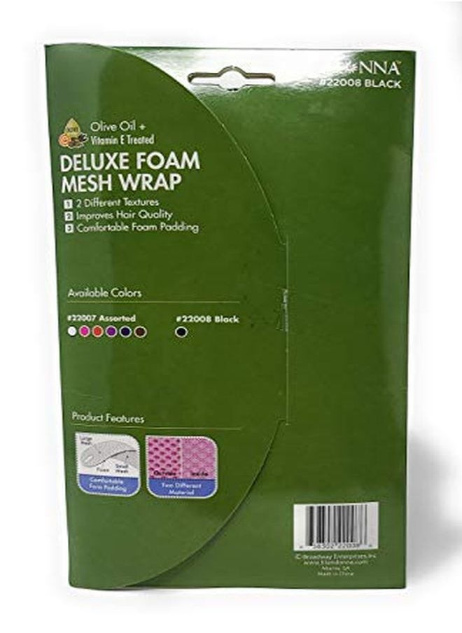 Donna Karan E Foam Mesh Wrap, Black, Olive Oil + Vitamin E Treated  - Image 3
