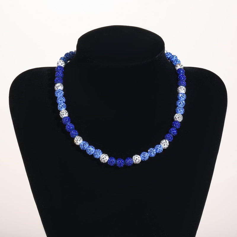 Xeyai Rhinestone Baseball Necklace for Men Women,Inspired Baseball Beaded Necklace Unisex Bling Baseball Necklaces,Baseball Ice Necklace Sports Jewelry Gift Accessory - Image 3