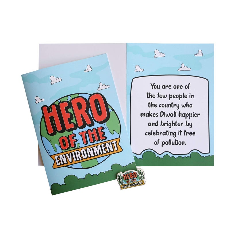 Oye Happy Diwali Greeting Card Environment Hero Award Diwali Gift for Girlfriend Boyfriend Friends Brother or Sister - Image 1
