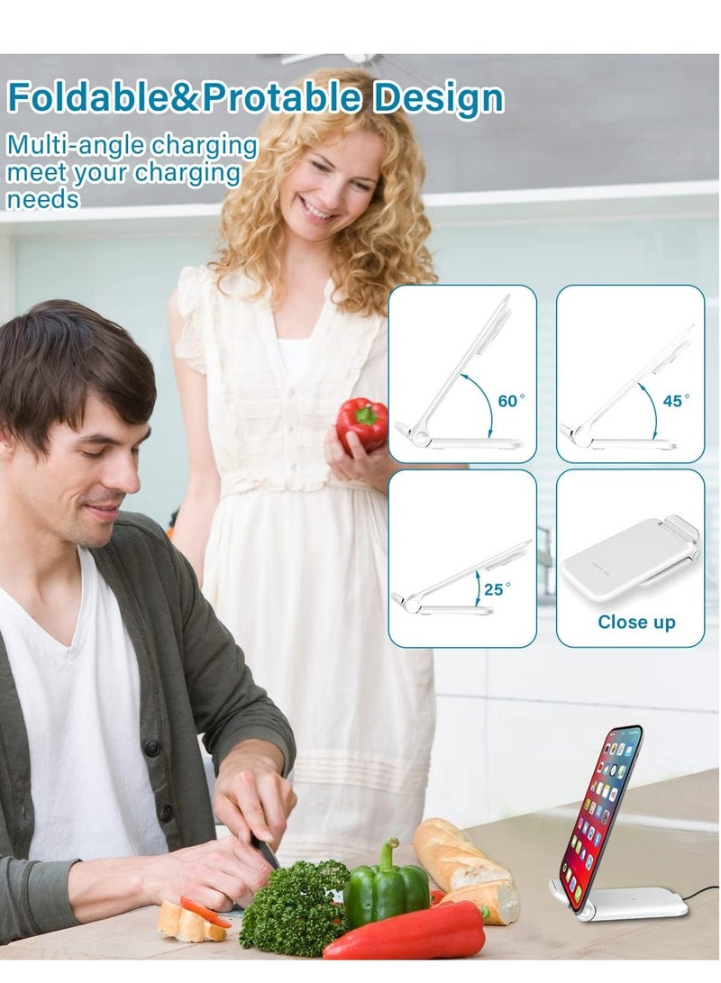 General Wireless Charger 3 in 1 Fast Wireless Charging 15W Foldable Charging Stand Compatible for iWatch Series 7/6/5/4/3/2/SE iPhone 14/13/12/11/X/SE/8  - Image 5