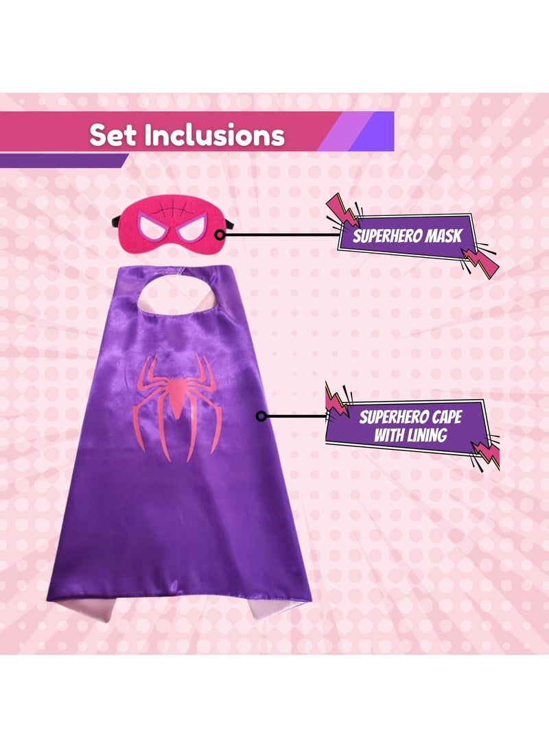 المنزل الذكي مجموعة قناع ورأس سوبر جيرل من هوم سمارت مكونة من 3 قطع سوبر بيج سيس القراصنة فتاة وفتاة سوبر تصاميم كلاسيكية للأطفال والحفلات أزياء الفتيات الخارقات - Image 3