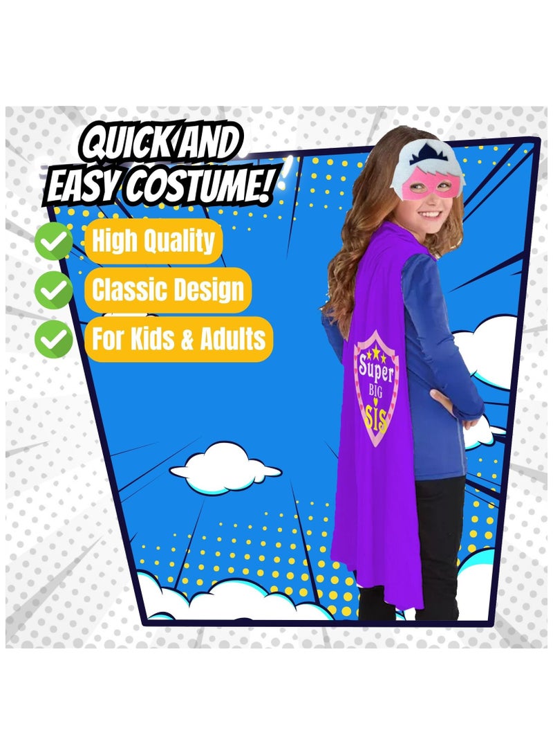 المنزل الذكي مجموعة قناع ورأس سوبر جيرل من هوم سمارت مكونة من 3 قطع سوبر بيج سيس القراصنة فتاة وفتاة سوبر تصاميم كلاسيكية للأطفال والحفلات أزياء الفتيات الخارقات - Image 4