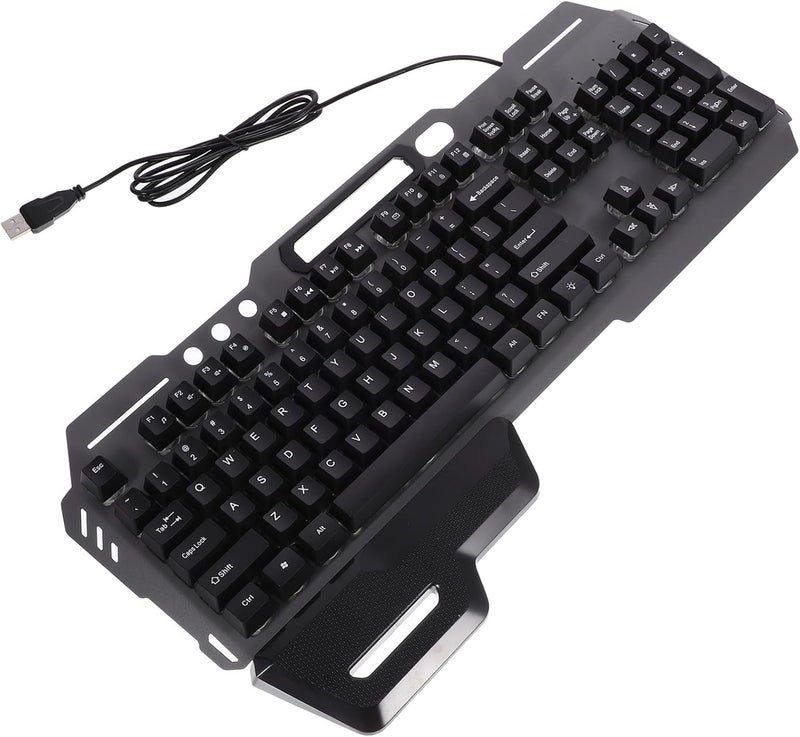 لوحة مفاتيح USB مضيئة بالكابل، 104 أزرار، حجم كامل، مخصصة لألعاب الكمبيوتر. - Image 1