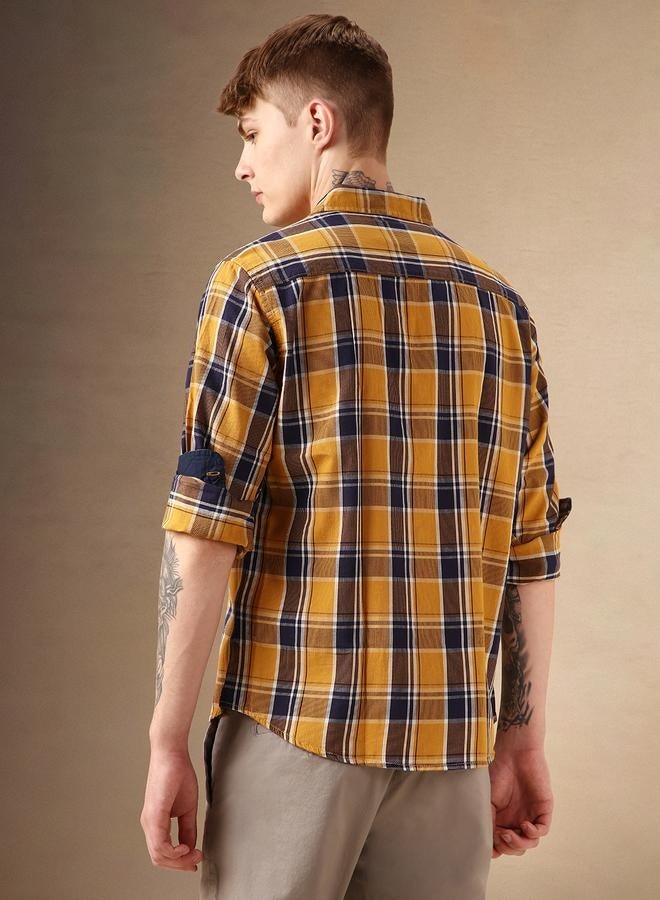 دينيس لينغو قميص قطني مريح متعدد الألوان بياقة عادية - Image 5