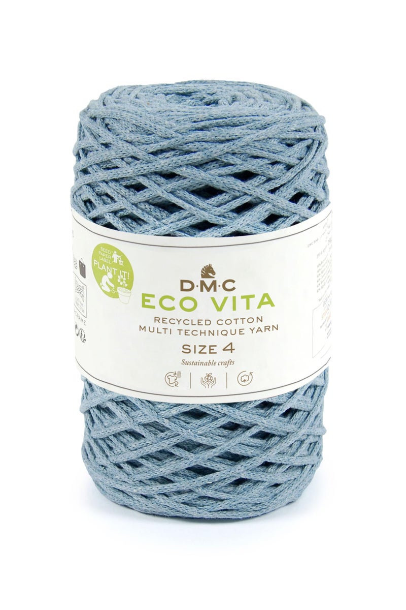 DMC Eco Vita 4 Blue Crochet Knitting Macrame Yarn 250g