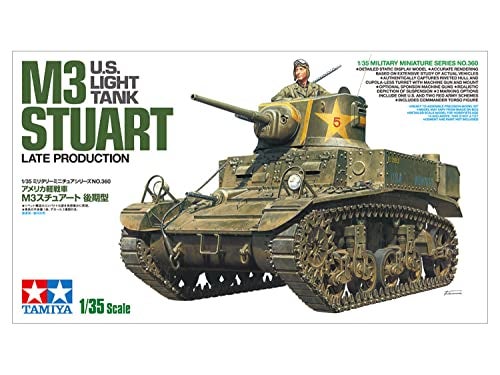 Tamiya 35360 135 US Light Tank M3 Stuart Plastic Model Kit - Image 5