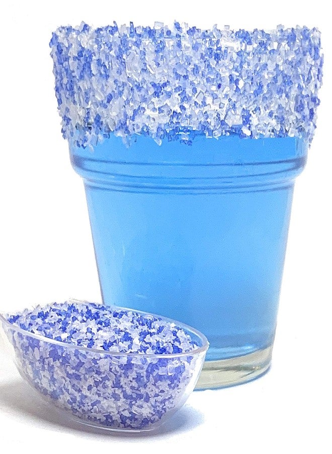 مزيج ملح كوكتيل سكري من Snowy River Blue Ocean - ملح مارغريتا ملون طبيعياً مع لمحات من السكر، لتزيين حواف أكواب المارغريتا والمشروبات والكوكتيلات، ملح زخرفي، كوشير (كيس 8 أونصة) - Image 1