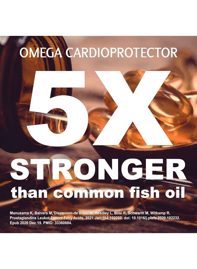 Thrivous Omega - Enhance Heart Function & Circulation - 5X Stronger Than Fish Oil - Advanced Geroprotector Supplement: Omega 3 Lysine Complex EPA DHA, Odorless Garlic, Pine Bark - 60 Capsules - Image 2