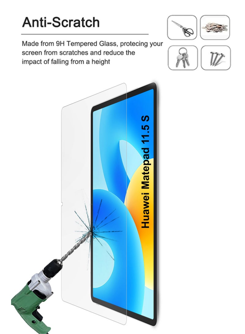واوي ميت باد 11.5 S - واقي شاشة زجاجي مقسى بحجم 11.5 بوصة - شفافية عالية، لمسة رقيقة، مضاد للانفجار، حواف سلسة، تركيب سهل، واقي شاشة لواوي ميت باد 11.5 S - بحجم 11.5 بوصة - Image 3