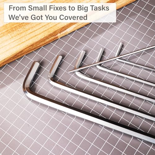 Deli DL3590 1.5-10mm Long Flat End Hex Key Set Cr-V Construction with Chrome-Plated Surface Corrosion Resistant & Normal Handle Length Universal Applications (9pc, 1.5,2,2.5,3,4,5,6,8, 10mm, Silver) - Image 5