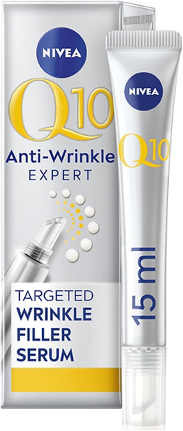 NIVEA Q10 AntiWrinkle Power Expert Wrinkle Filler Serum 15ml Face Serum with Pure Coenzyme Q10 and Bioxifill Peptides Reduces Fine Lines and Wrinkles in 5 Minutes