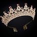 COCIDE Dark Gold Tiara and Crown for Women Crystal Bride Wedding Crowns with Comb for Women Girls Rhinestone Headband for Birthday Prom Halloween Bridal Party Mother's Day Gift - Image 2