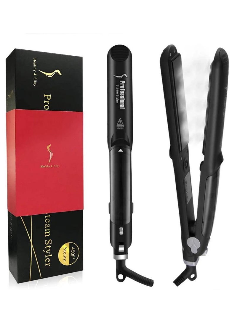 PROFESSIONAL مكواة شعر بخار سيراميك 450F احترافية مع زيت الأركان - Image 4