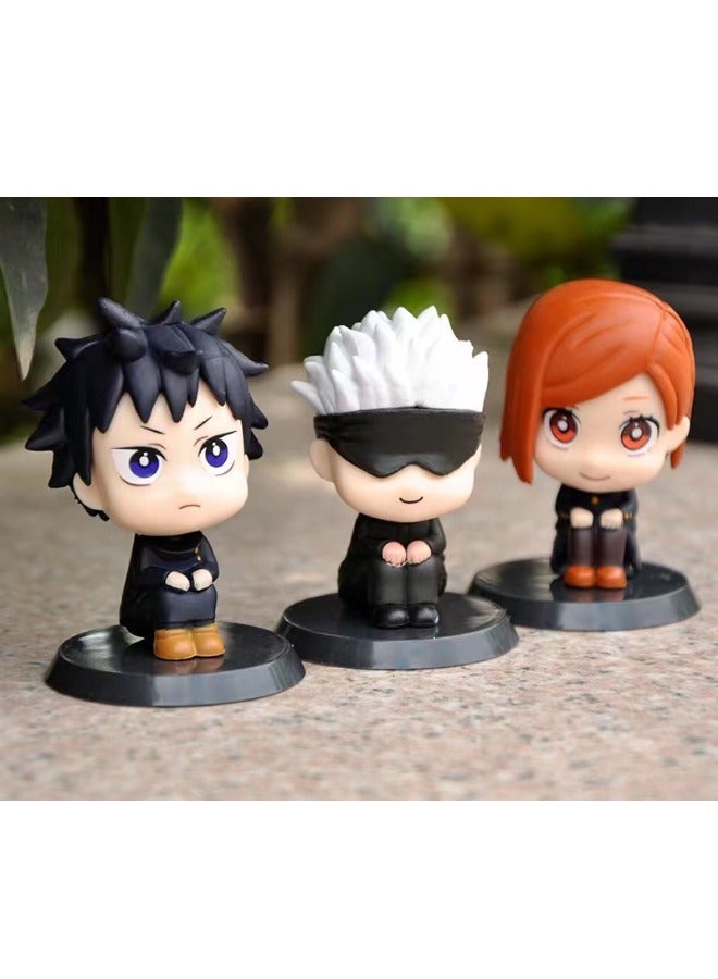 Set of 5 Anime Jujutsu Kaisen Action Figure with Base, Anime Cartoon Figure Toys, Anime Figure Toy Collection Set Suitable for Car and Table Decoration 5*5*7cm - Image 5
