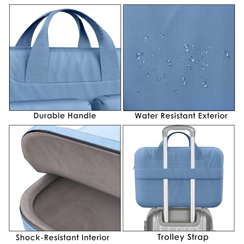Probus 360 Protective Laptop Shoulder Bag for 13.3 Inch Laptop/MacBook/Chromebook/Notebook Water Resistant Sleeve Case Cover Office Bag – Sky Blue - Image 5